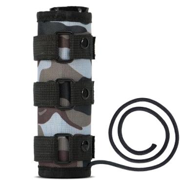 Imagem de E-HORDE Capa supressora de 15 cm, resistente ao calor, revestimento de fibra de vidro e silicone à prova de queimaduras, capa de microfibra retardante de chamas para proteção do silenciador de arma