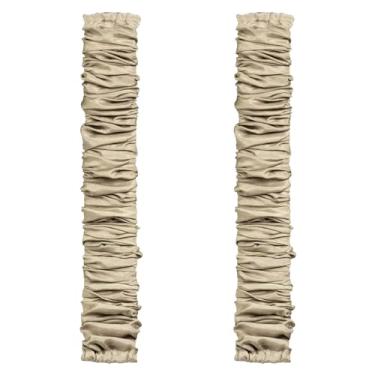 Imagem de ELFCAB 2 peças de capa de cabo de tecido e capa de corrente de candelabro, cada um de 1,8 m de comprimento, fácil de instalar, ideal para lustres, iluminação e gerenciamento de cabos (cinza)