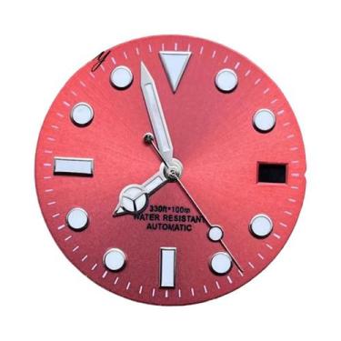 Imagem de Mostrador De Relógio Luminoso Sunburst 28.5mm Com Ponteiros Para Movim