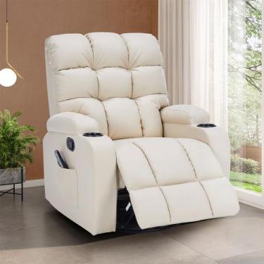 Imagem de Poltrona do Papai Sala de Estar Giratória Reclinável Arcane Manual Aqu