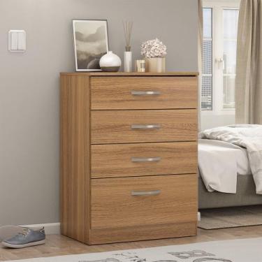 Imagem de Cômoda com 4 Gavetas Astral Amêndola Touch Demóbile