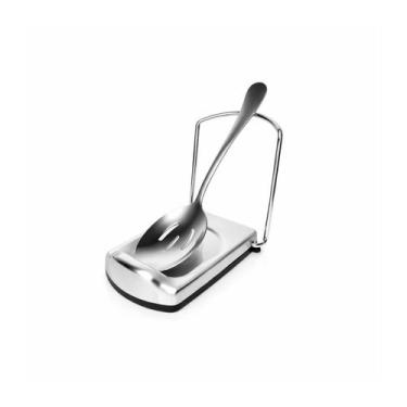 Imagem de Colher Vazada Suporte Descanso Apoio Inox Servir Arroz Salada - CASACH