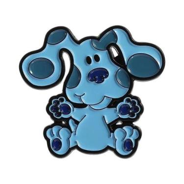 Imagem de Broche De Esmalte Cão Azul: Personagens De Desenho Animado Para Lapela
