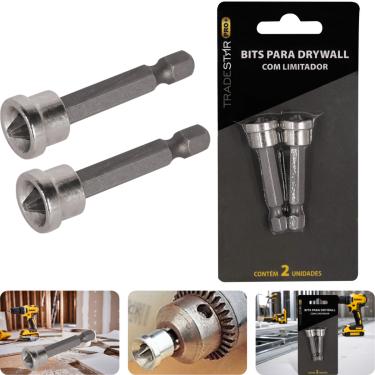 Imagem de Bits Drywall 1/4" Phillips PH2 Limitador 50 mm 2 Unidades Tradestar