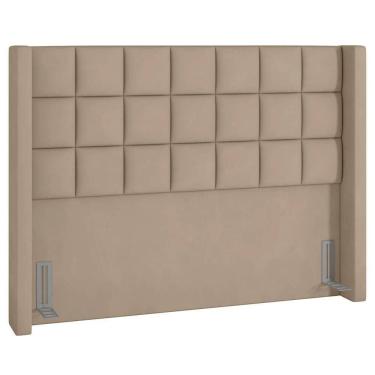 Imagem de Cabeceira Cama Casal Queen 160cm Pisa P02 Veludo Bege - Mpozenato