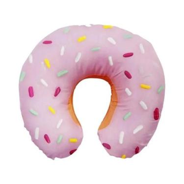 Imagem de Almofada De Pescoço Inflável Em Forma De U Panda Arco-Íris Para Crianç