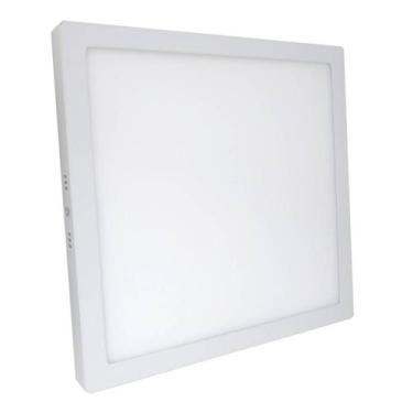 Imagem de Kit 3 Luminária Plafon Led Quadrado Sobrepor 24W 6000K - Lcg Eletro