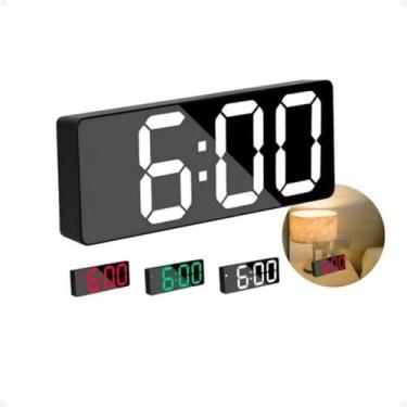 Imagem de Relógio Digital De Mesa E Parede Led Com Relógio Despertador - Home Go