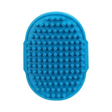 Imagem de Escova De Banho Para Cães E Gatos Com Cabo Ajustável, Cerdas De Borrac