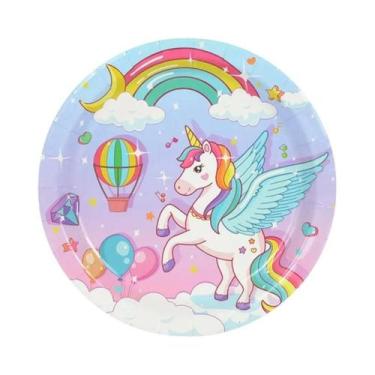 Imagem de Balão De Folha De Unicórnio Arco-Íris Para Meninas, Decoração De Festa