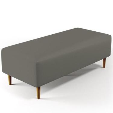 Imagem de Puff Sala De Estar Bali Pés Palito 120x50 Cm Corano Cinza - LYAM DECOR