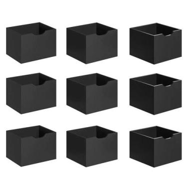 Imagem de Kit 9 Gavetas para Nicho Organizador Q01 Preto Fosco - Mpozenato