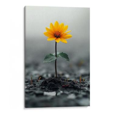 Imagem de Quadro decorativo Flor - Girassol Falso Solitário no Horizonte Nublado