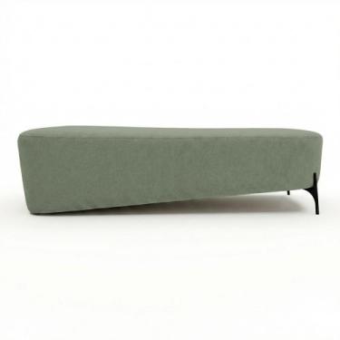 Imagem de Puff Recamier Decorativo Orgânico Lavie 140cm Premium Bouclê Verde Men