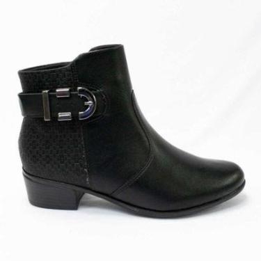 Imagem de Bota Comfortflex Ankle Feminino - Preto - 34-Feminino