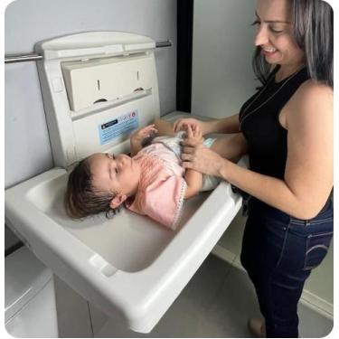 Imagem de Trocador de Fraldas Nino  Fixação na Parede, Com Cinto de Segurança, S