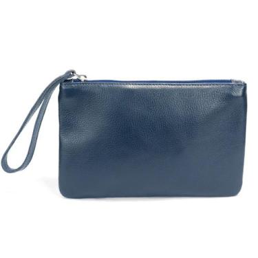 Imagem de Necessaire Feminina Em Couro Legitimo Alça De Mão Dia à dia para Docum