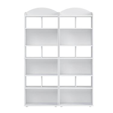 Imagem de Kit 2 Estantes para Livros com 10 Nichos Arco Branco