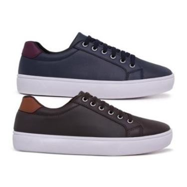 Imagem de Kit 2 Sapatênis Casual Masculino SF Confort Ajuste Elástico-Masculino