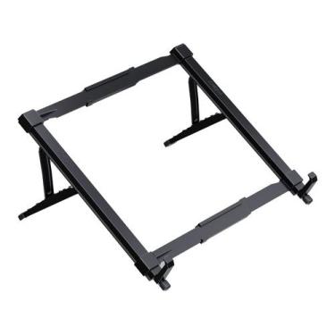 Imagem de Suporte Para Notebook Regulável Ergonômico Preto Home Office - RELIZA