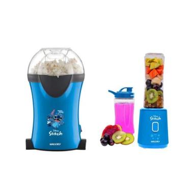 Imagem de Kit mallory disney stitch 220v - pipoquera elétrica + liquidificador i