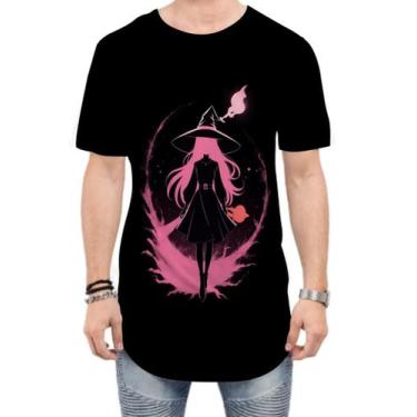 Imagem de Camiseta Longline Bruxa Halloween Rosa Festa 11 - Zahir Store, P