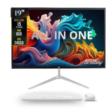 Imagem de Computador All In One Work Machine Bestboy Intel Core I5 4º 8Gb Ram Ssd 240Gb Mou Tec 19 Br