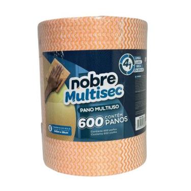 Imagem de Pano De Limpeza Multiuso Nobre 600 Panos Rolo 240 Mt Laranja