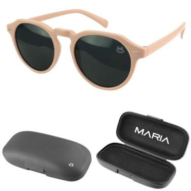 Imagem de oculos sol feminino casual verão proteção uv vintage + case presente r