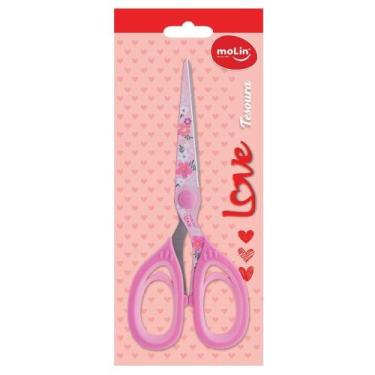 Imagem de Tesoura 18cm Love Molin Flores Rosa - MOLIN DO BRASIL