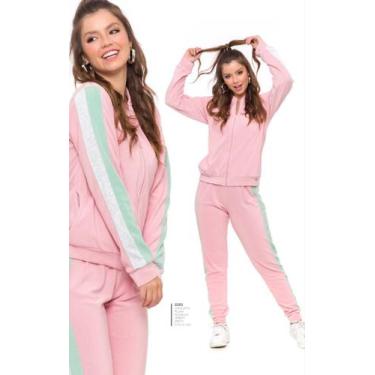 Imagem de Conjunto de Frio Moletinho Real Malhas Calça + Jaqueta Casual Confort 
