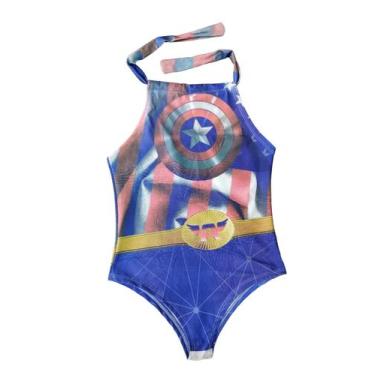 Imagem de Body Maio Carnaval Capitão América Fantasia Festa Bloquinho BM - Belos