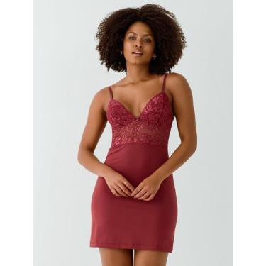 Imagem de Camisola Reta em Microfibra Linha Lívia - BELLES, Off white, 42