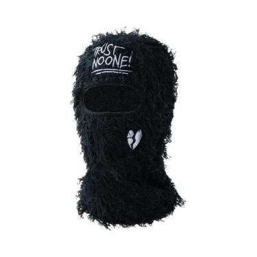 Imagem de Gorro Balaclava Unissex Com Coração Bordado, Estilo Hip Hop, Quente E 
