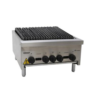 Imagem de Chapa Charbroiler a Gás CGG60 para Grelhados em Aço Inoxidável Escovado 60cm Metalúrgica Venâncio