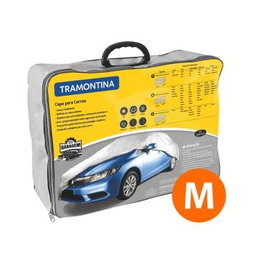Imagem de Capa Protetora para Carro Até 4,7m Tamanho m Modelo 43780002 Proteção Completa Contra Intempéries Tramontina