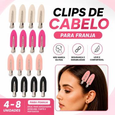 Imagem de Clipes De Cabelo Maquiagem Presilhas Grampos Franja Jacaré - Difinity,