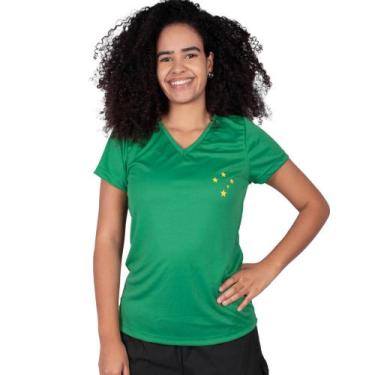 Imagem de Baby Look Brasil Copa 2022 Feminina Verde - Wunder, P