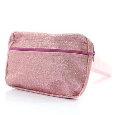 Imagem de Pochete Glitter Rosa Claro Adulto - Carnaval - Sula - Diversos, Unica,