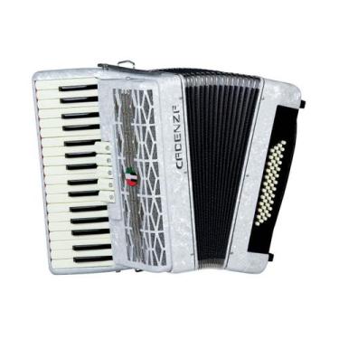 Imagem de Acordeon cadenza 48 baixos cd48/34 wh branco perolizado c/bag