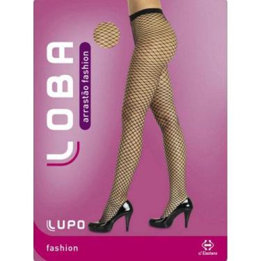 Imagem de Meia calça arrastão elástico na cintura Loba Lupo, Preto, Único