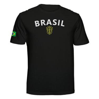 Imagem de Camiseta Brasil Futebol Copa Cor:Verde MusgoTamanho:M - Tritop Camiset