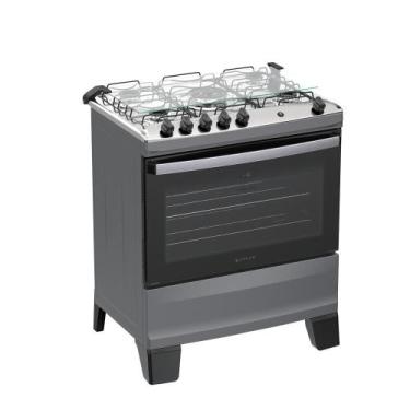 Imagem de Fogão 5 Bocas Atlas Agile Up com Mesa de Inox A Gás Bivolt, Titanium, 