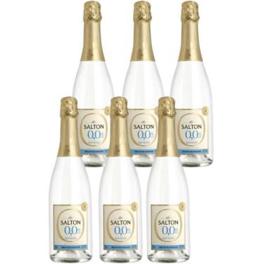 Imagem de Kit 6 Espumante Salton Zero Alcool Branco Baixa Caloria750ml