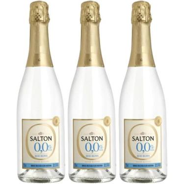 Imagem de Kit 3 Espumante Salton Zero Alcool Branco Baixa Caloria750ml