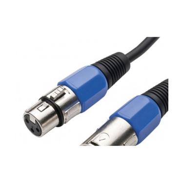 Imagem de Cabo Cannon Macho para Fêmea 5m Compatível com Sistemas Cannon Robusto e Proteção Contra Interferências Preto NWT