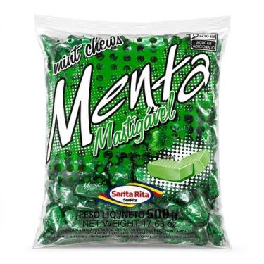 Imagem de Bala Menta Mastigável Santa Rita Mint Chews Hortelã Refrescante 500g H