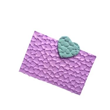 Imagem de Confeitaria dos moldes, F808 MOLDE DE SILICONE TEXTURA CORAÇÃO CONFEITARIA ARTESANATO