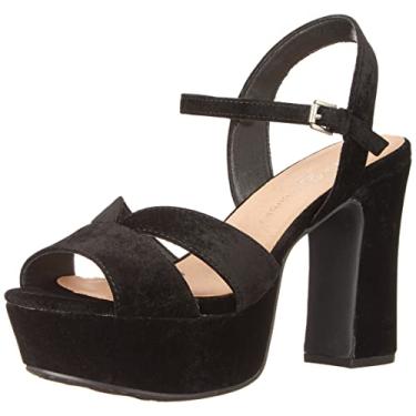 Imagem de Chinese Laundry Sandália feminina Daydreamer Sf de veludo com salto, Preto, 39
