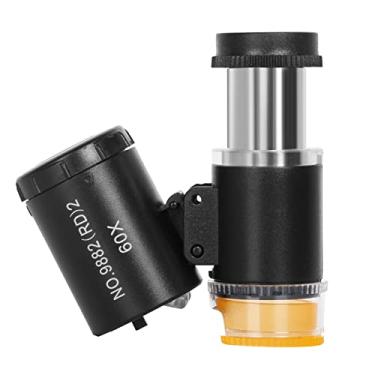 Imagem de Kiboule Lupa 60X Lupa Iluminada com 2 Luzes LED e 1 Luz UV Comprimento Focal Ajustável para Joalheiros Relojoeiros Gemologistas Hobbyists